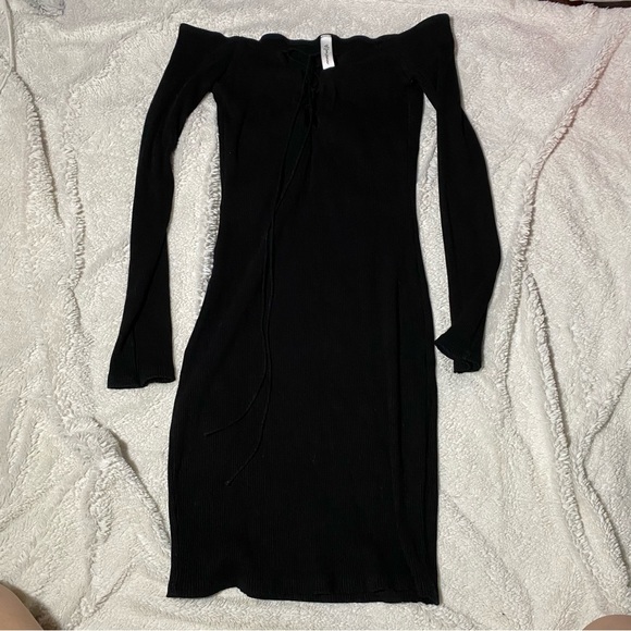 m boutique bodycon black tie up dress !!! - Picture 3 of 5